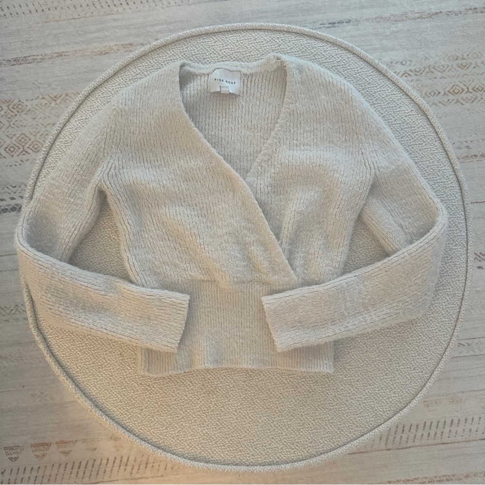 Pink Rose Fuzzy Sweater